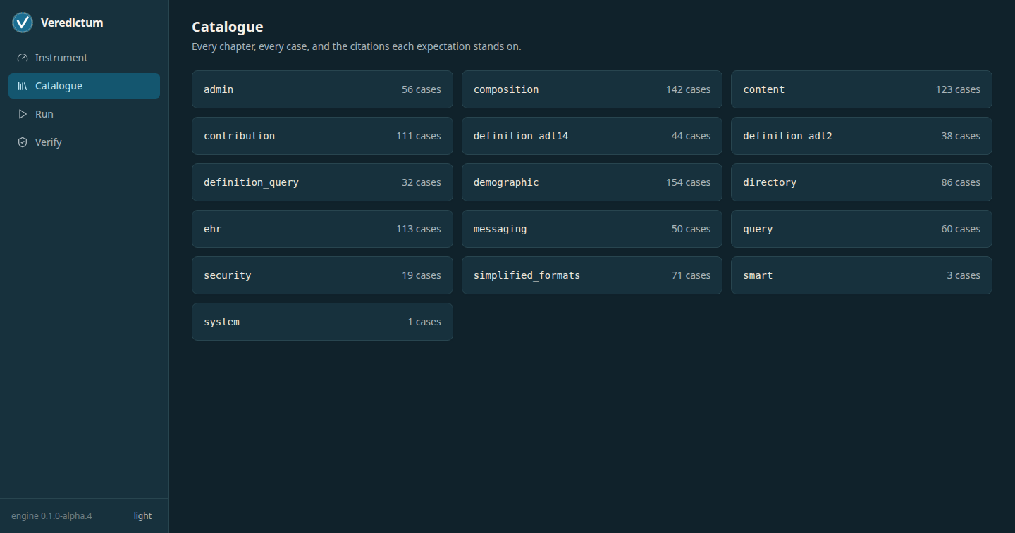 The chapter list in dark mode