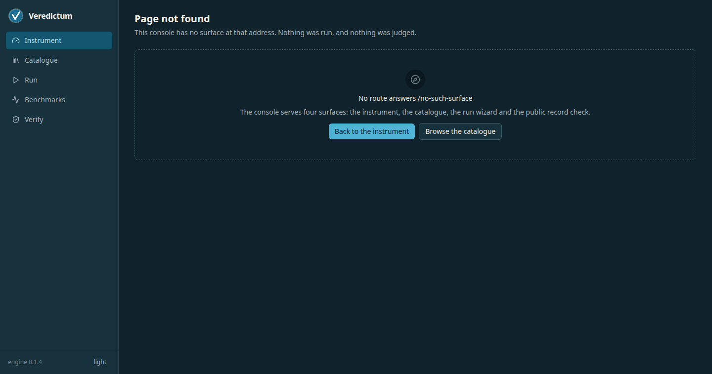 The 404 page in dark mode