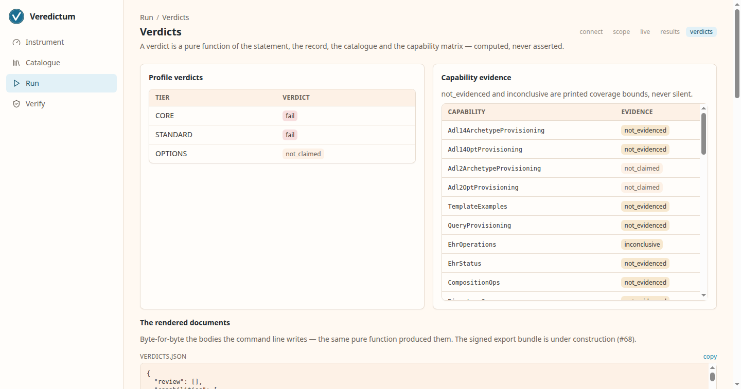 The verdicts surface in light mode